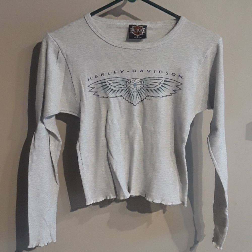 Harley-Davidson long sleeve crop top
